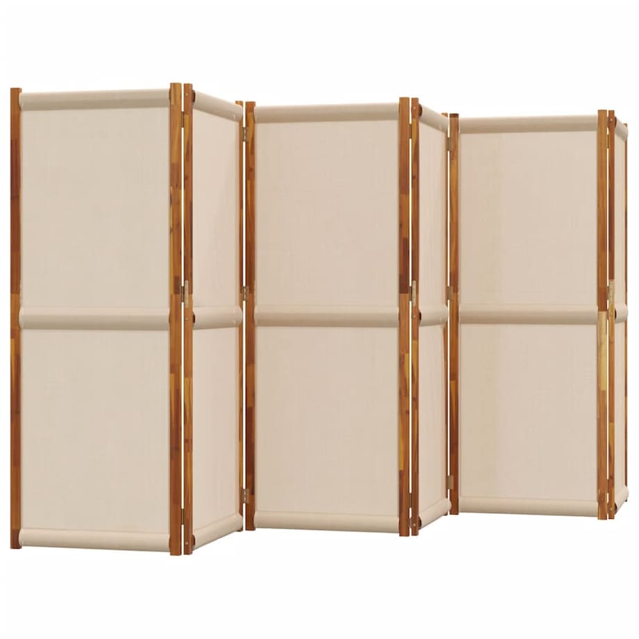 vidaXL Parawan 6-panelowy, taupe, 420x180 cm