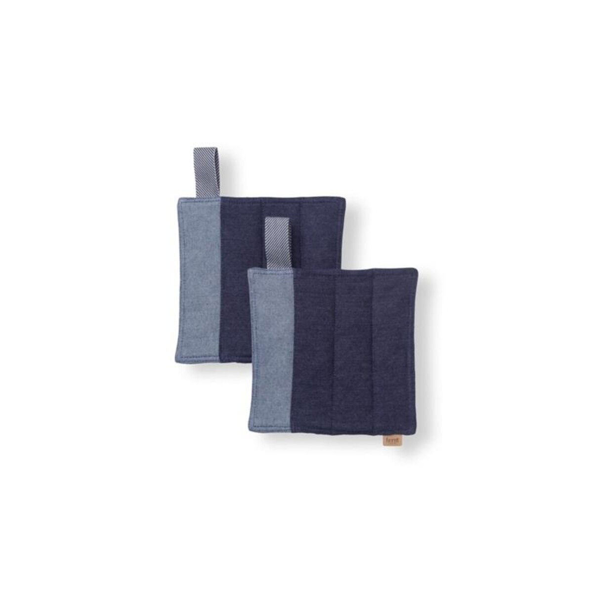 Ferm Living - Łapki do garnków Denim 2-pak - Blue