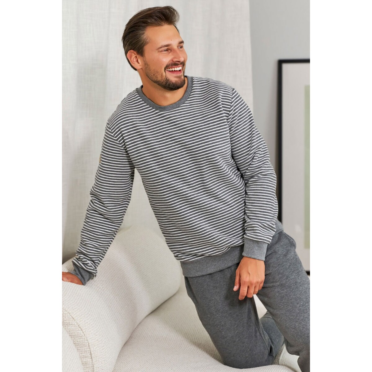 Piżama męska w paseczki