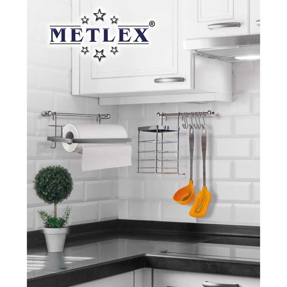 Reling Kuchenny 10 Elementowy Metlex Mx-4540 Srebrny