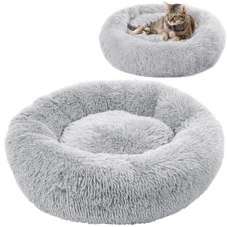 PLUSZOWE OKRĄGŁE LEGOWISKO kojec DLA PSA KOTA poduszka posłanie 60x60
