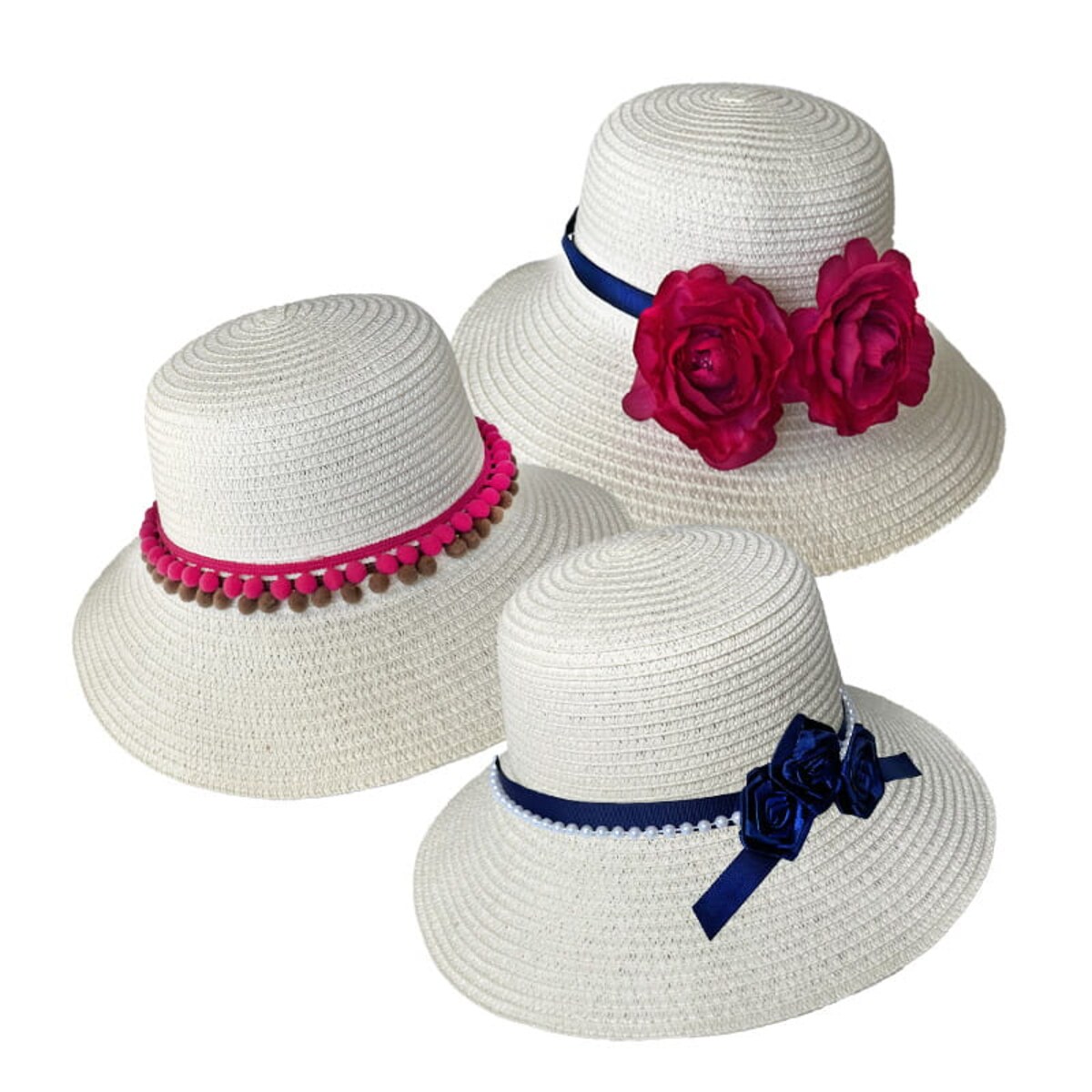 Słomkowy kapelusz dla dorosłych DIY - kolor kremowy