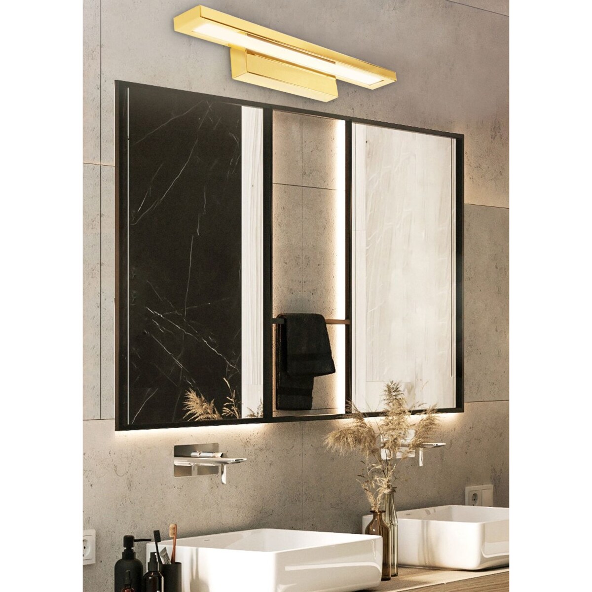 Kinkiet Led App837-1W Flat 60Cm Złoty, Metal