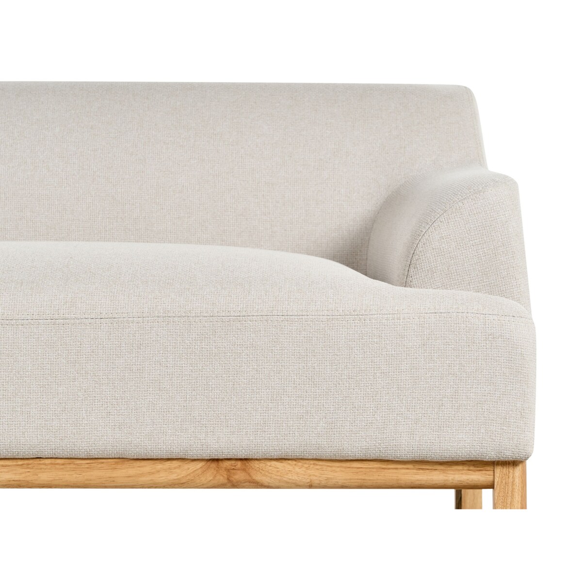 Sofa narożna prawostronna SOSJO Jasnobeżowy Tkanina