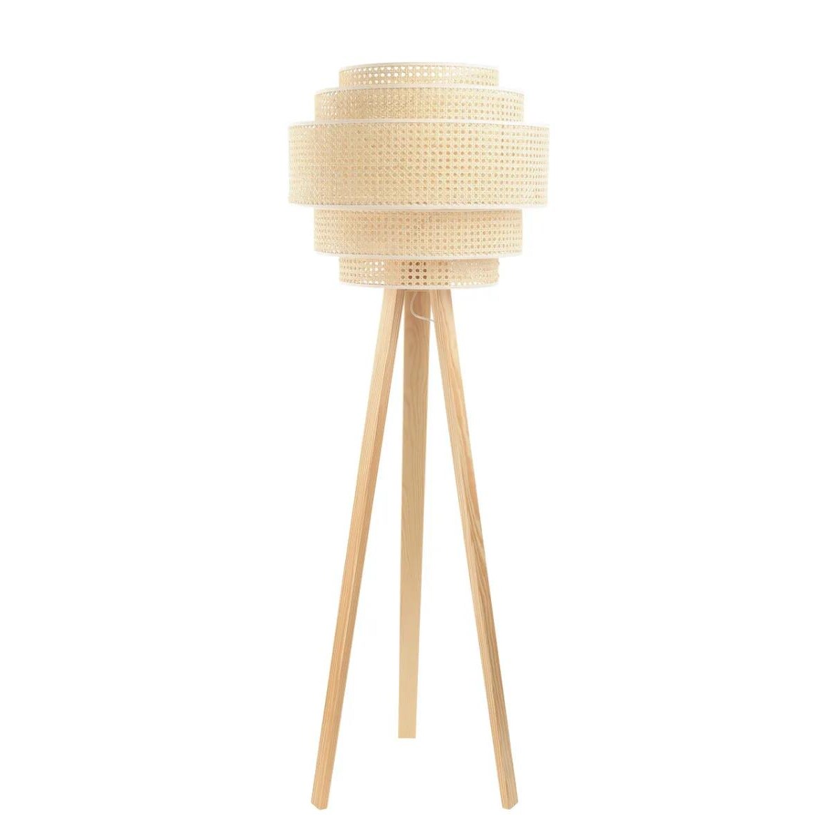 Lampa stojąca BOHO V rattan naturalny