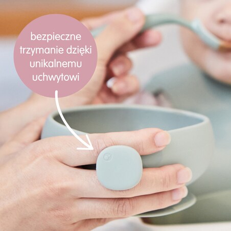 Miseczka z przyssawką i pokrywką silikonowa dla dzieci 6m+ błękitna b.box