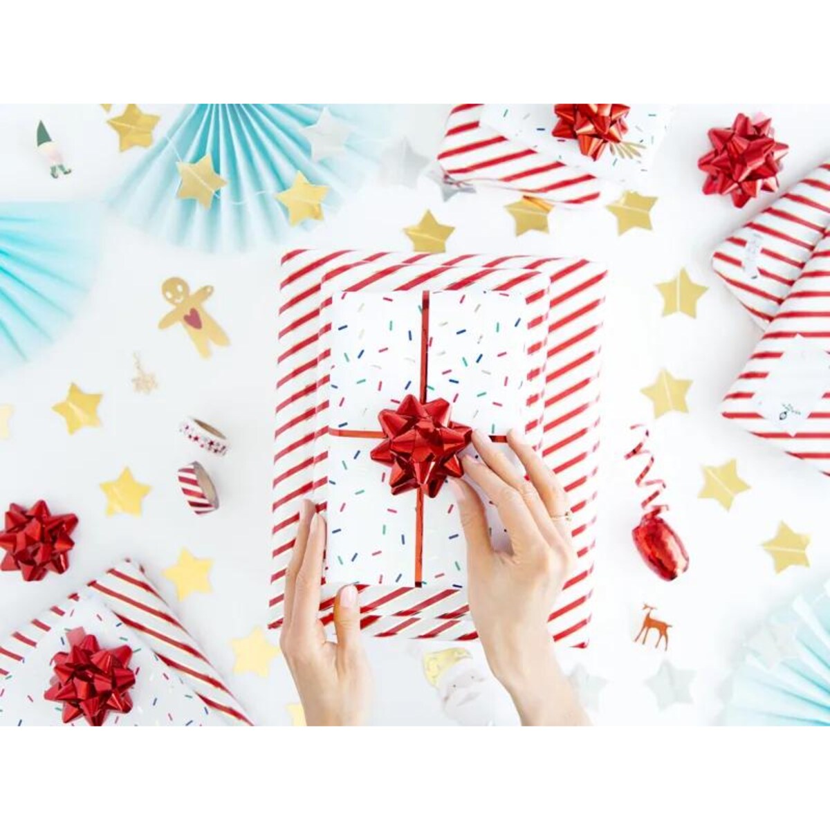 Papier do pakowania - Paski, 70x200cm