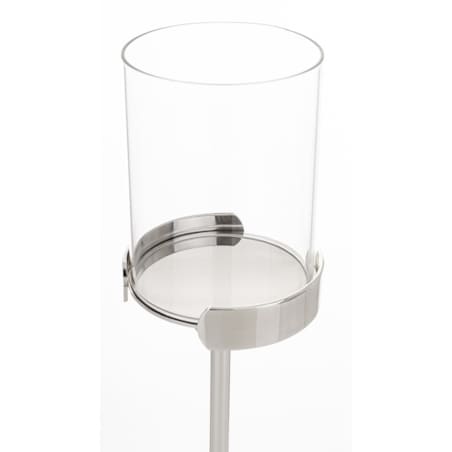 Świecznik srebrny z kloszem 33x8,5x8,5 cm CHANDIA