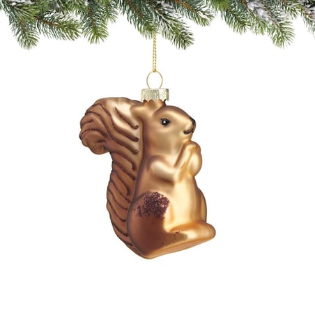 VILLA ITALIA Bombka szklana brązowa WIEWIÓRKA 8 cm