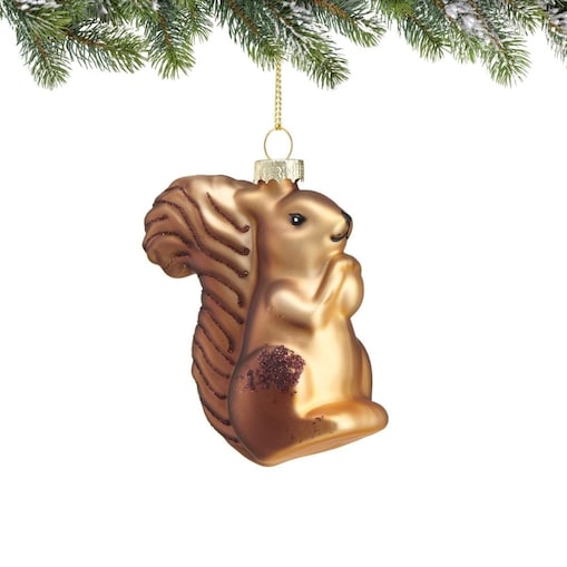 VILLA ITALIA Bombka szklana brązowa WIEWIÓRKA 8 cm