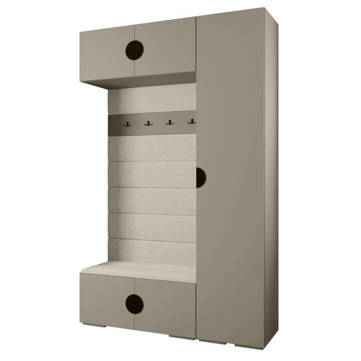 Garderoba do przedpokoju INOVA 4 Z19 kaszmir+czarny+manila02