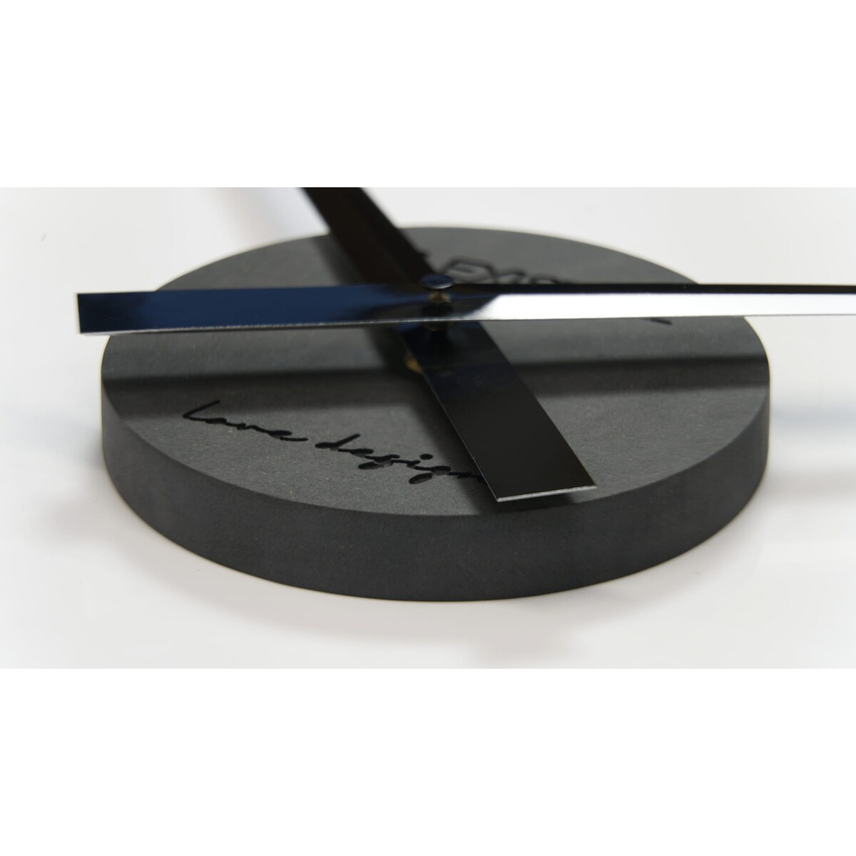 Naklejany zegar ścienny czarny EKO 130cm