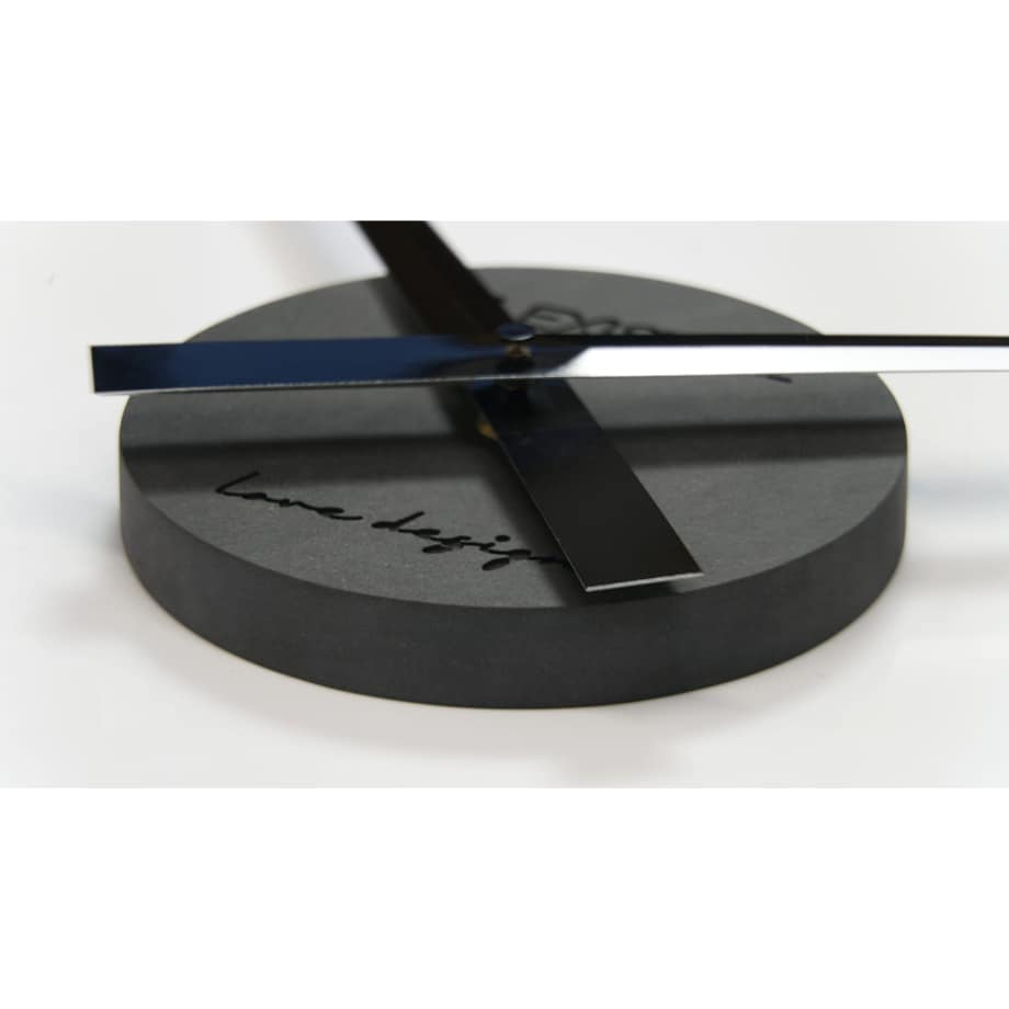 Naklejany zegar ścienny czarny EKO 130cm