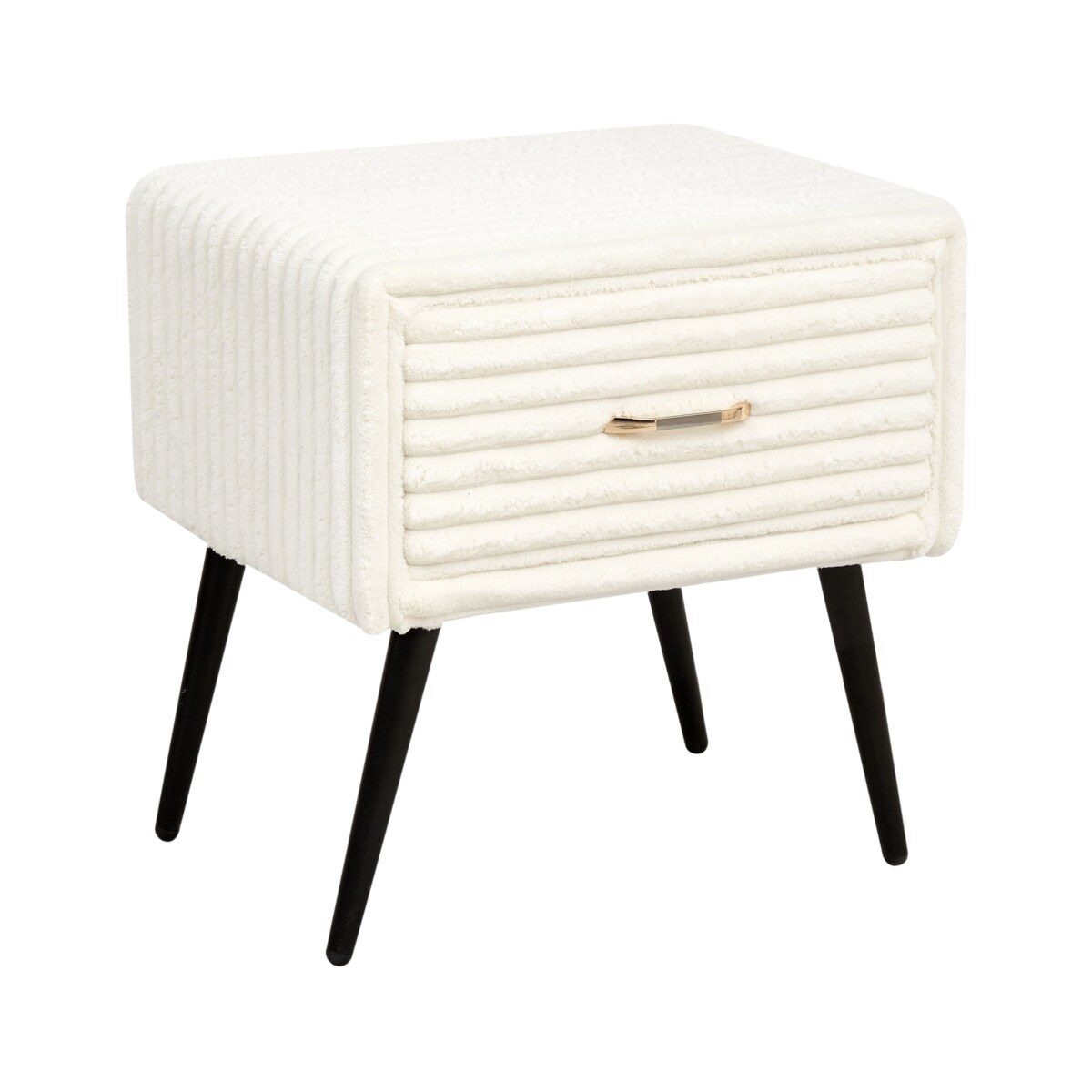 Szafka nocna FLAYAT Sztruks Złamana biel