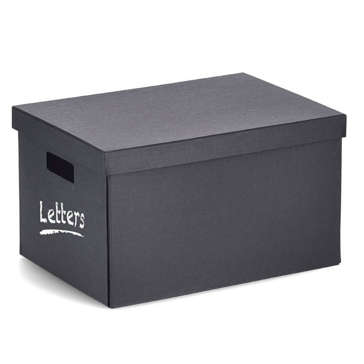 Pojemnik do przechowywania z pokrywką, karton z recyklingu, 25 x 35 x 20 cm