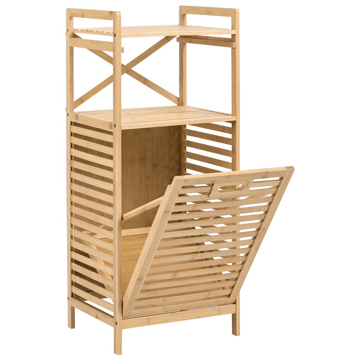 Szafka z koszem na pranie CUTERVO 40 cm Bambus Jasnobrązowy
