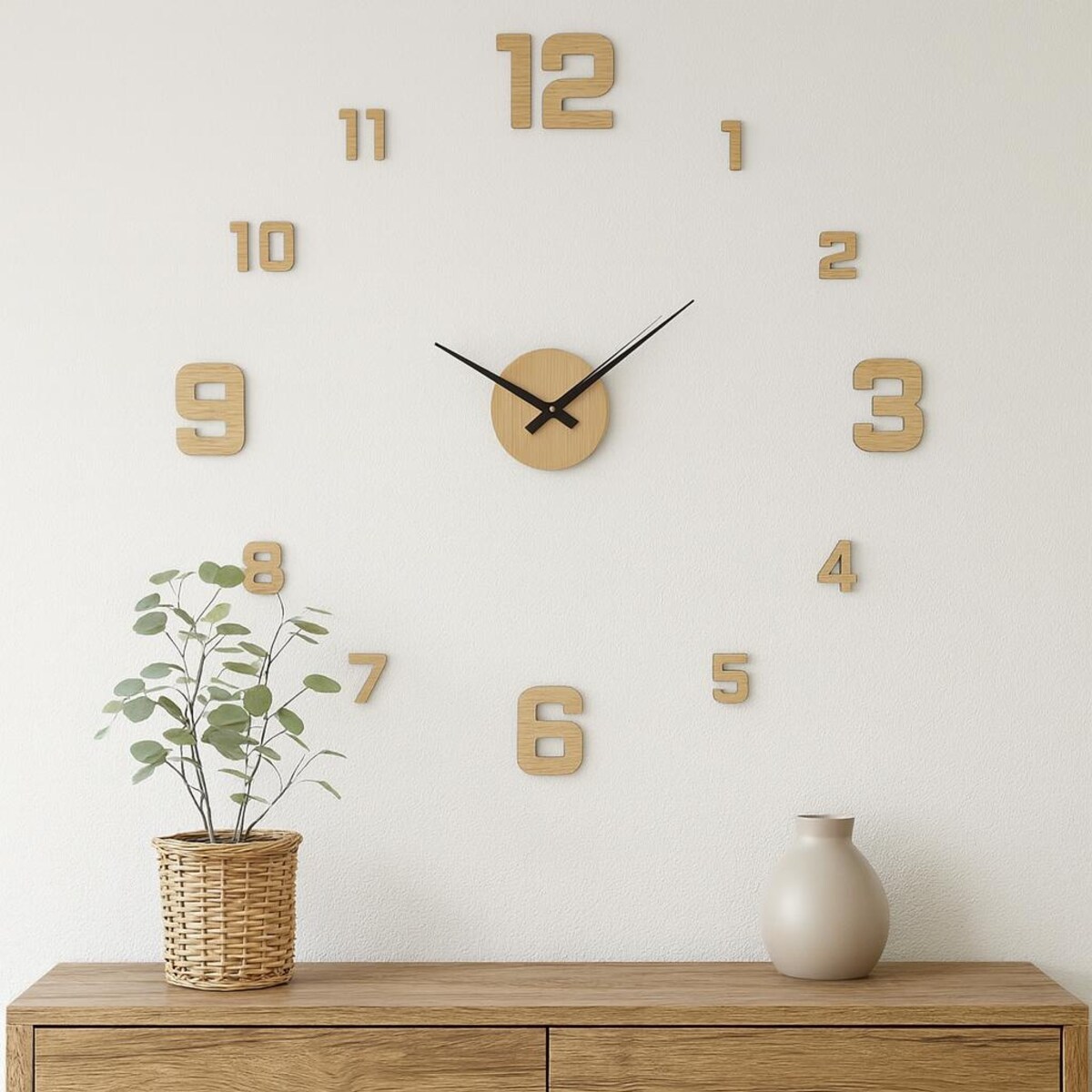 Zegar ścienny 3D TETI do przyklejania