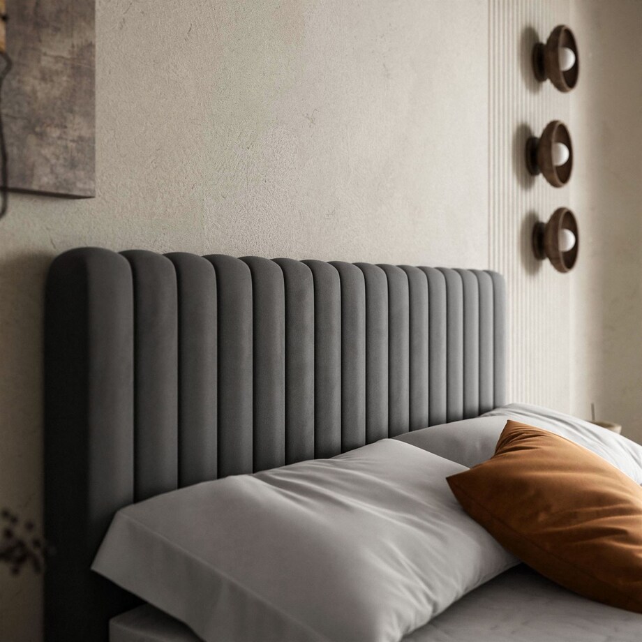 Łóżko kontynentalne JANELLE z materacem bonellowym, 140x200, Jasmine 96, topper