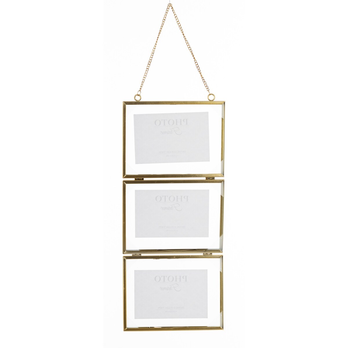Ramki 3 szt. wiszące i połączone 64x20x15 cm CONNESSIONE złota