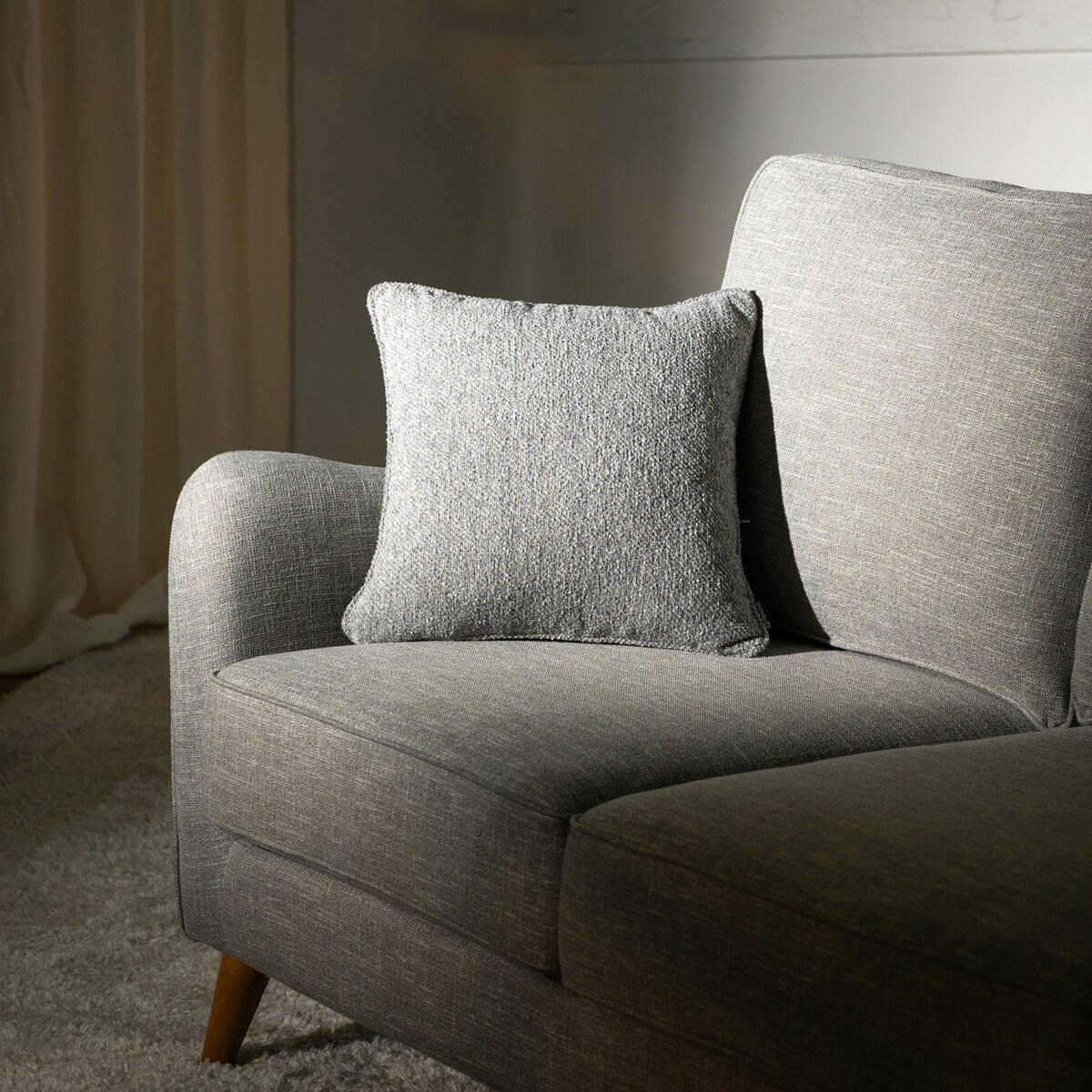 Poszewka Gabi na poduszkę 45x45 szary melanż