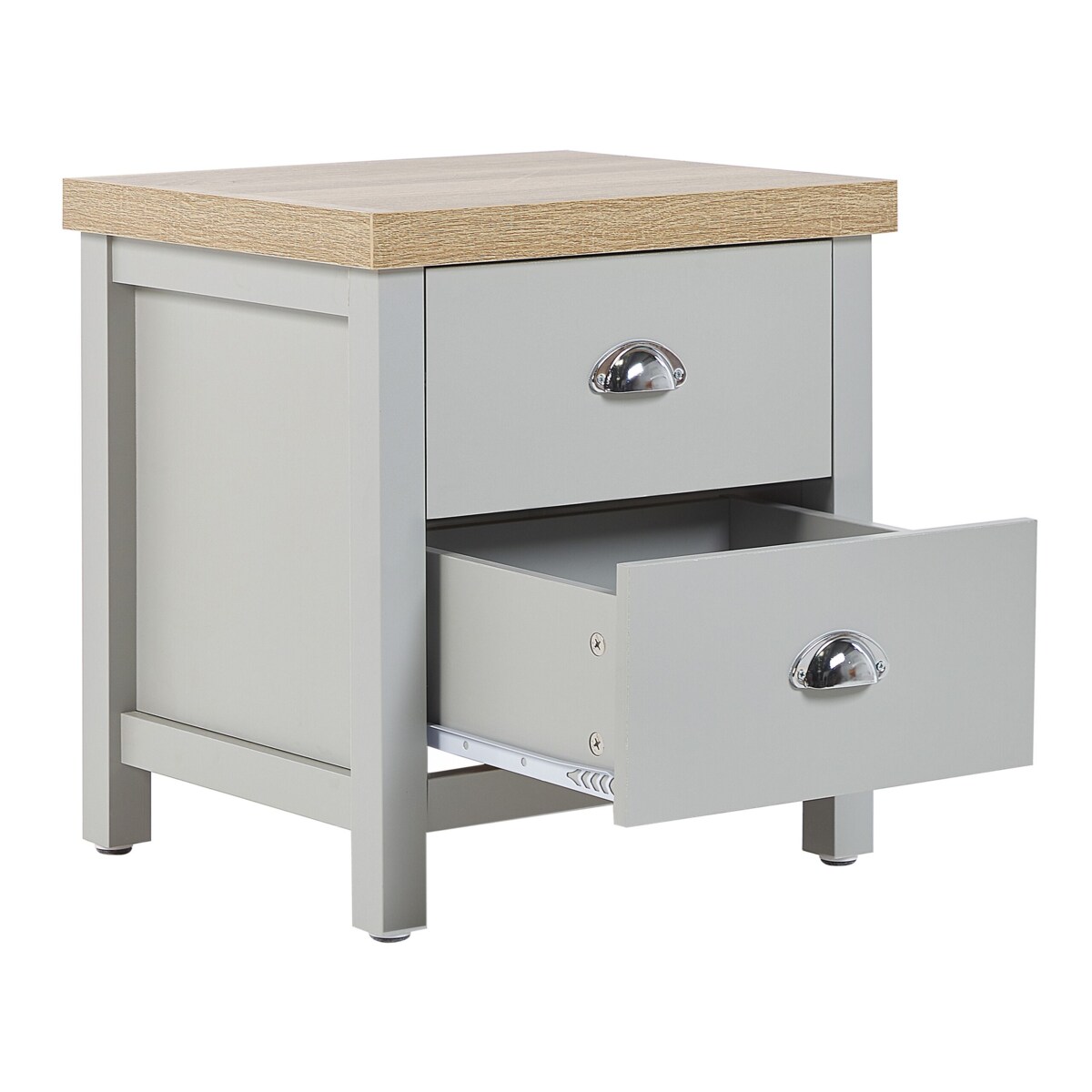 Szafka nocna 2 szuflady szara CLIO
