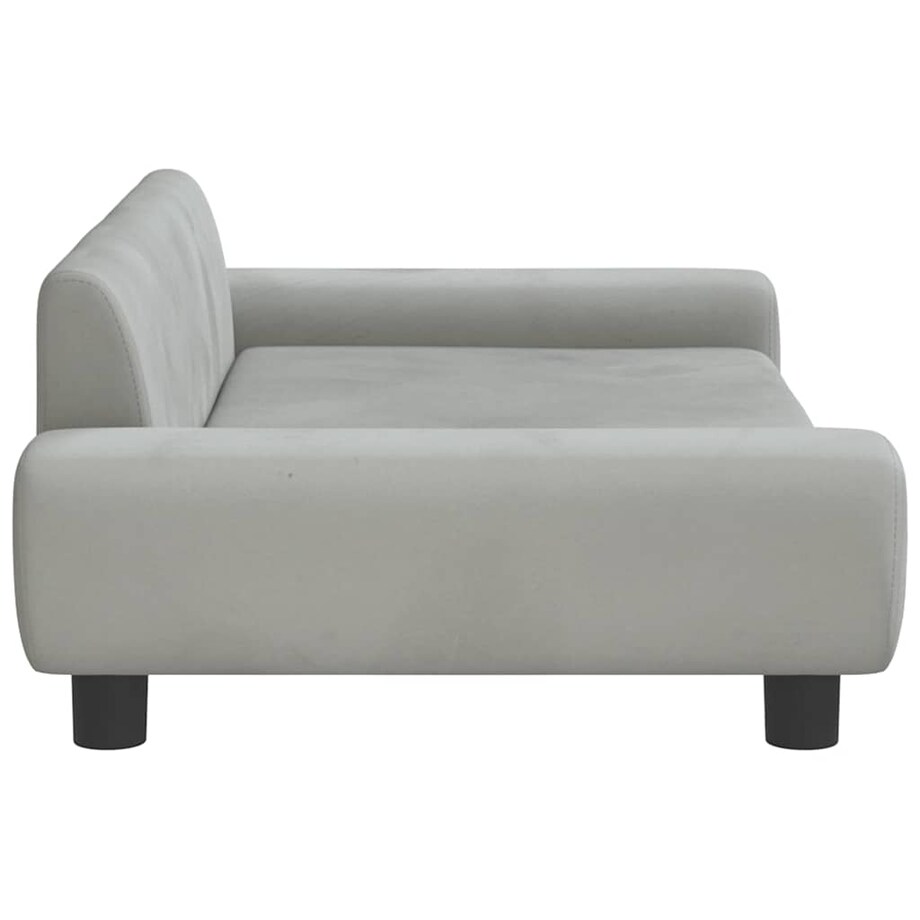 vidaXL Sofa dla dzieci, jasnoszara, 100x54x33 cm, aksamit
