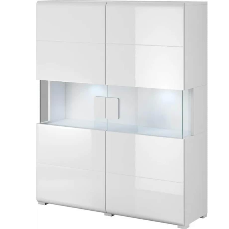 Komoda wysoka TOLEDO 2D 122 biała połysk