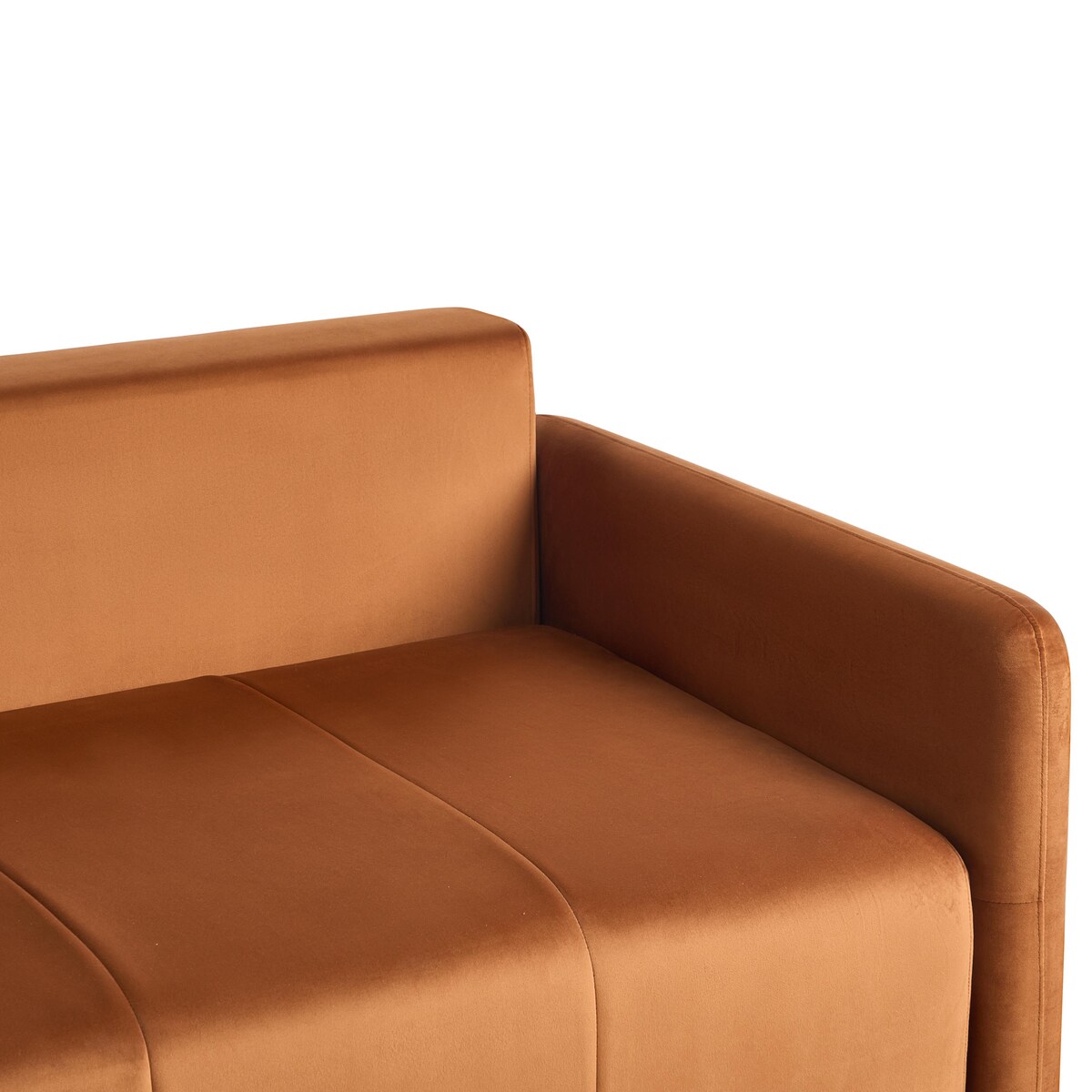 Sofa rozkładana dla 3 osób EGGE Welur Złoty brąz