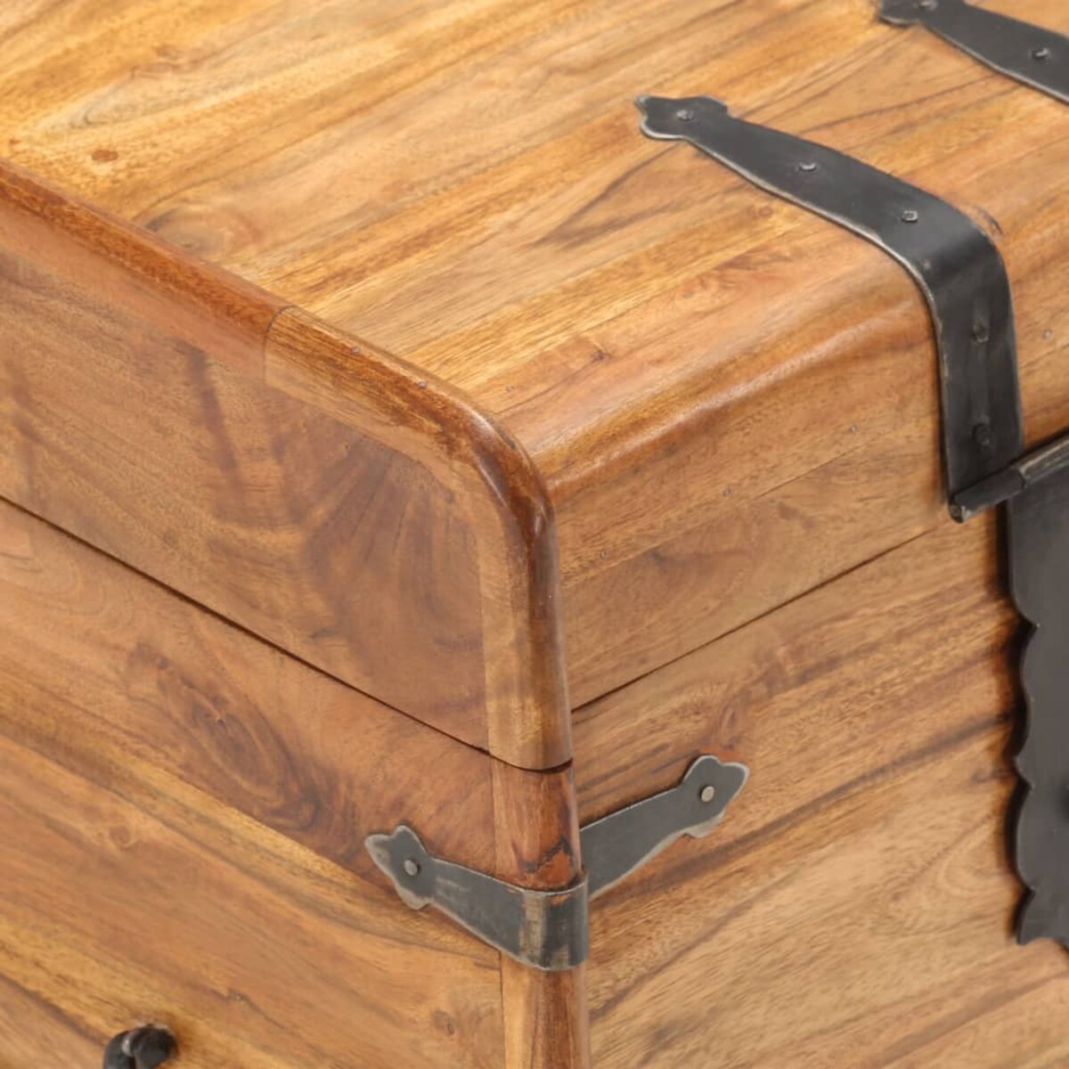 vidaXL Skrzynia, 40x40x40 cm, lite drewno akacjowe