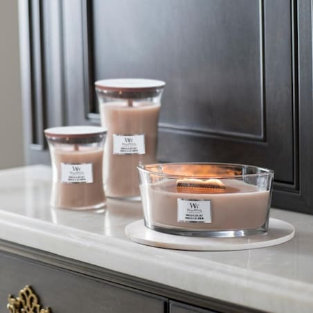 WoodWick świeca duża VANILLA & SEA SALT