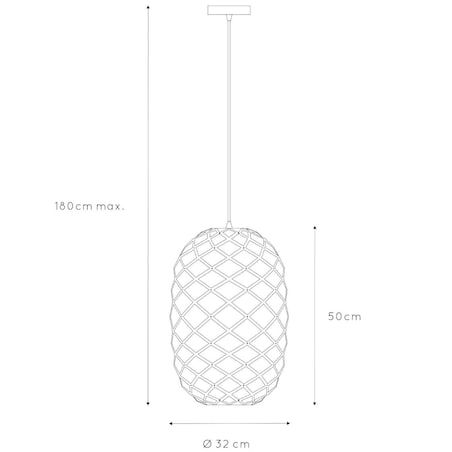 LAMPA wisząca WOLFRAM 21417/32/30 Lucide loftowa OPRAWA metalowy ZWIS druciany czarny