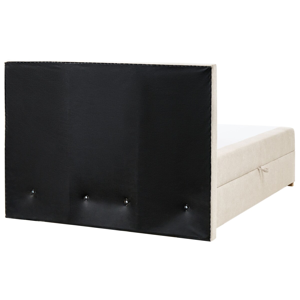 Łóżko kontynentalne z pojemnikiem MAJOR 140 x 200 cm Jasnobeżowy