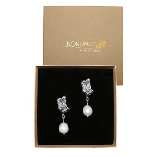 KOLCZYKI perły cyrkonie NATURALNE efektowne VINTAGE glamour sztyfty wiszą