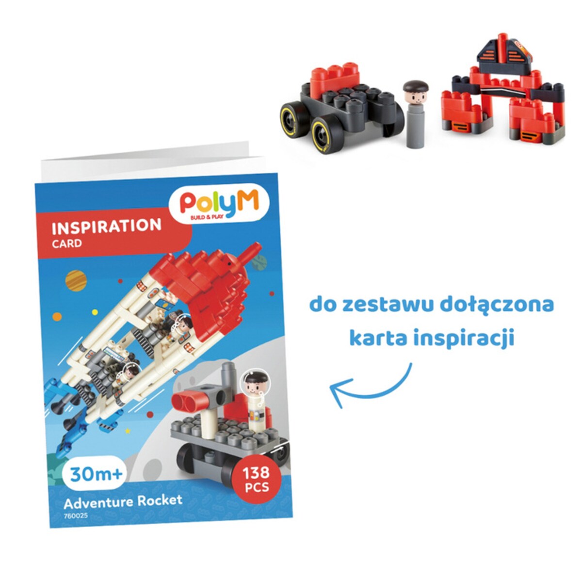 Miękkie Klocki Konstrukcyjne Samochód Wyścigowy 31 el. 2+ PolyM