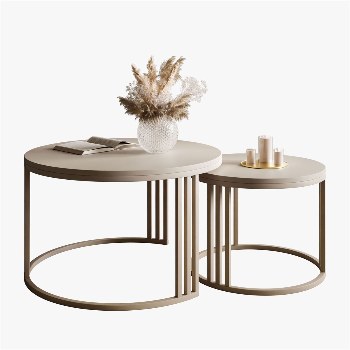 Stolik kawowy LORI 2w1 KASZMIR MAT, blat kaszmir mat