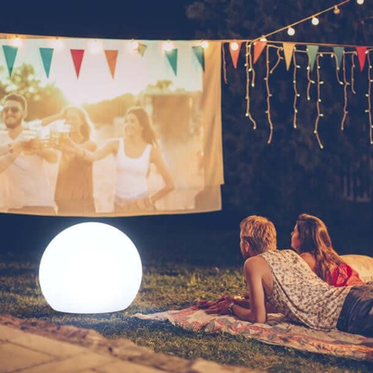 Stojąca lampa balkonowa Buly LUMBL040SSNW King Home LED 1W 3000-6500K IP65 biała