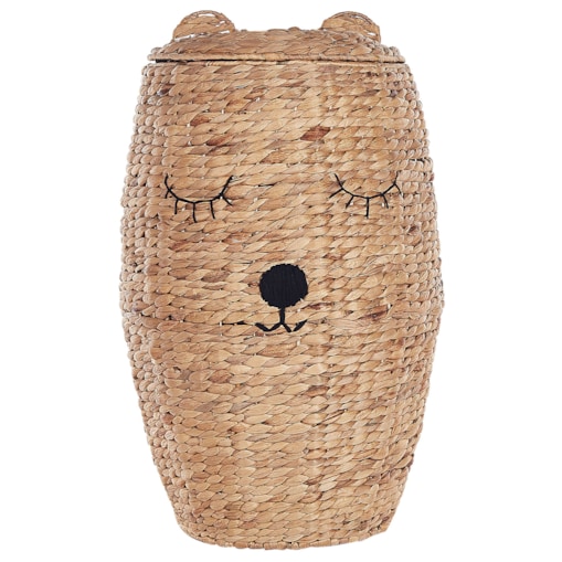 Kosz pleciony miś z hiacyntu wodnego naturalny SAMBUR