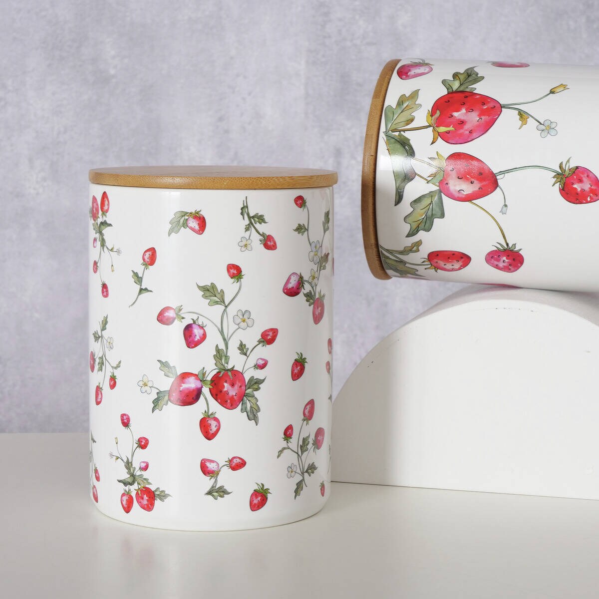 Pojemnik kuchenny ceramiczny w poziomki EMILY