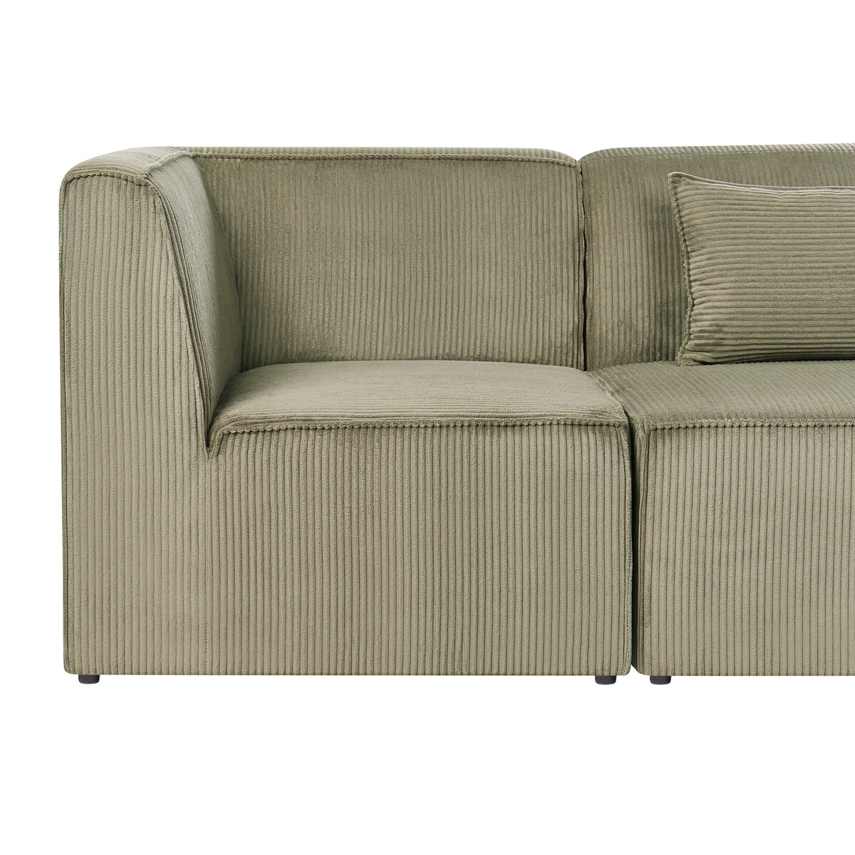 Sofa modułowa dla 3 osób LEMVIG Sztruks Zielony