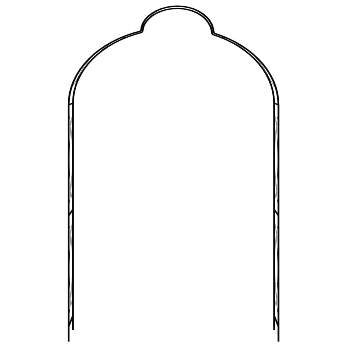 vidaXL Pergola ogrodowa, czarna, 150x34x240 cm, żelazna