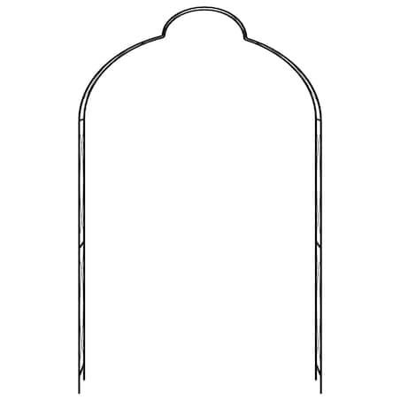 vidaXL Pergola ogrodowa, czarna, 150x34x240 cm, żelazna