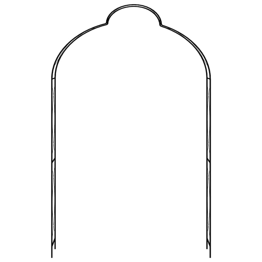 vidaXL Pergola ogrodowa, czarna, 150x34x240 cm, żelazna