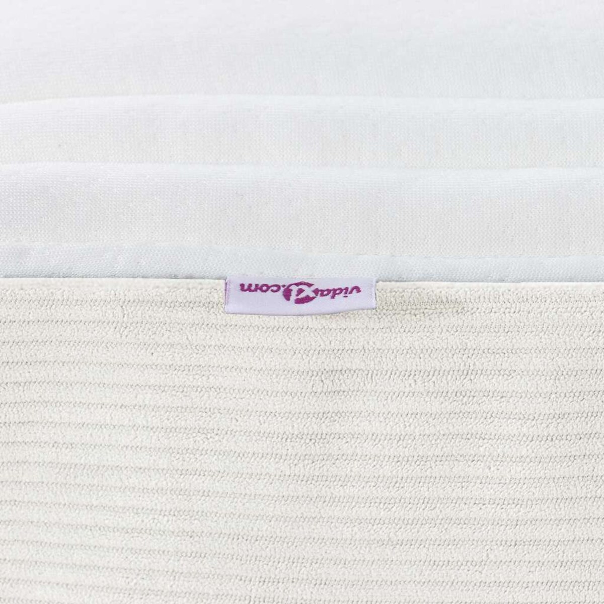 vidaXL Materac do łóżka z materacem Kremowy 160 x 200 cm tkanina