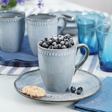 VILLA ITALIA Talerzyk deserowy śniadaniowy ceramiczny 21 cm DENIM