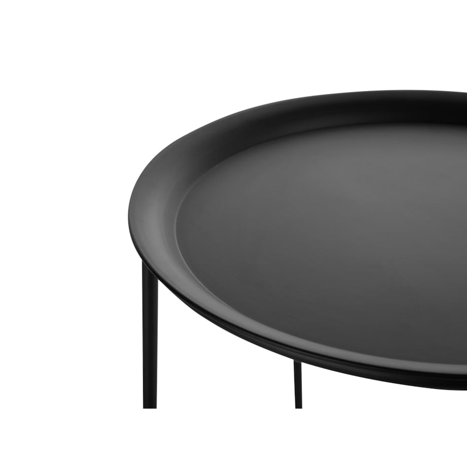 Zestaw 2 stolików pomocniczych TWINS Metal Czarny