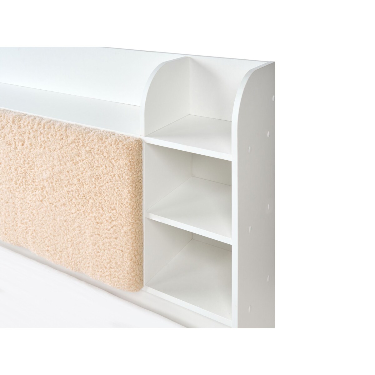 Łóżko z szufladami BIZOU 160 x 200 cm Biały