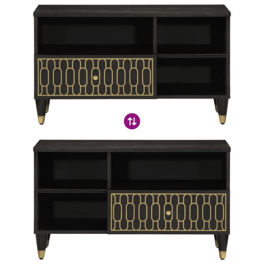 vidaXL Szafka pod telewizor, 80x33x46 cm, lite drewno mango