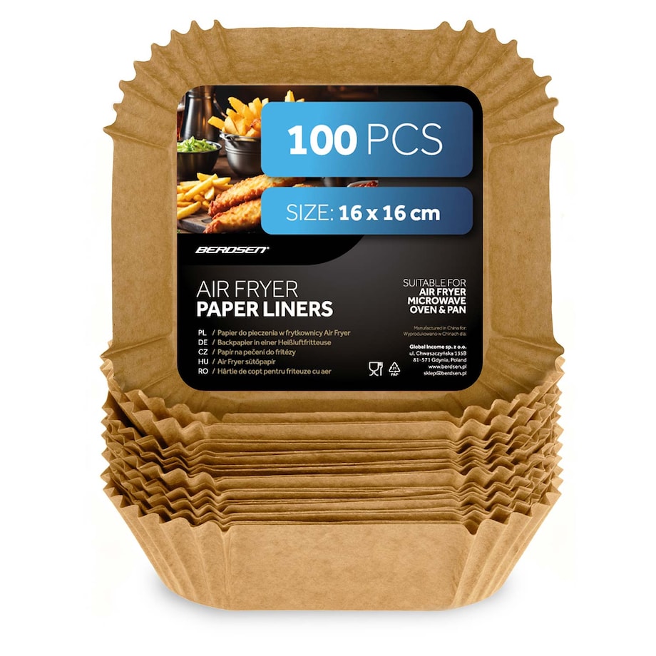 Papier do pieczenia Berdsen wkładki do frytkownicy 100 szt. 16 cm 364904