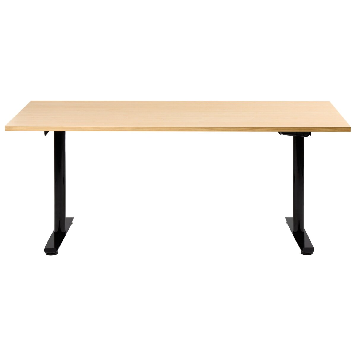 Biurko regulowane manualnie DESTINAS Czarny/ jasny brąz 180 cm 72 cm