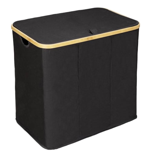 Kosz na pranie, bambus, 57 x 50 x 37, Trio Ecori, WENKO